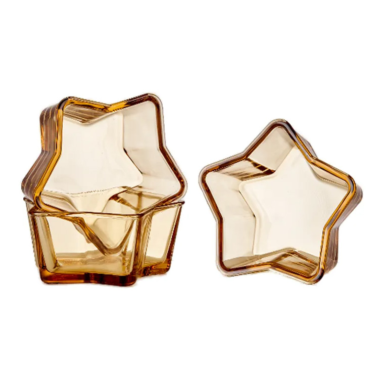 Amber Fruit Tray Dishes and Plates Sets Candy Snack Bowl
