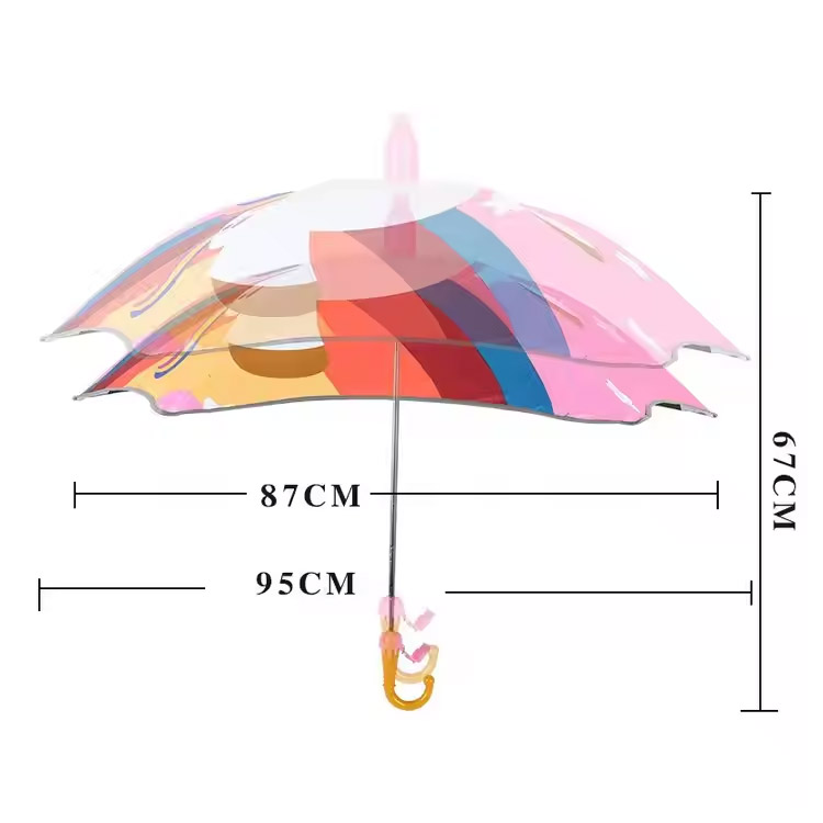 Cartoon Animal Head Reflective Children's Travel Umbrella