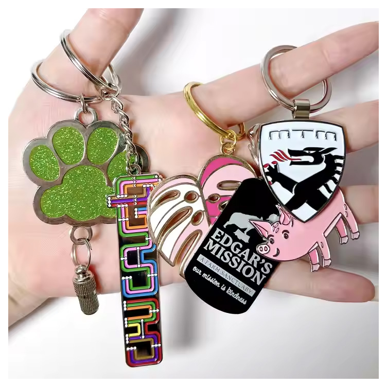 Custom Logo Keyrings Embossed Personalized Souvenir Gifts