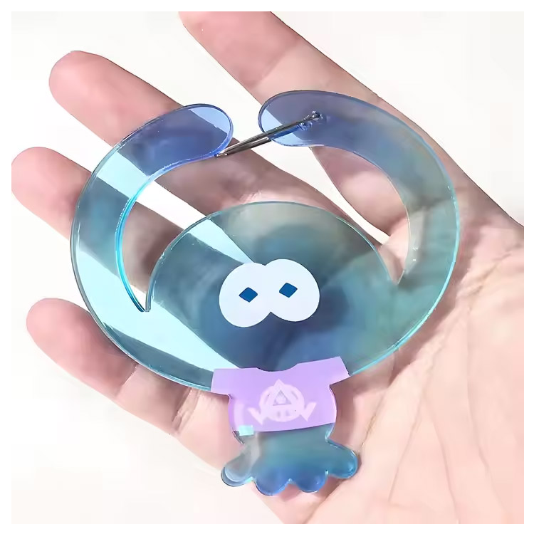 Designed Logo Acrylic Carabiner Keychain New Custom Shape