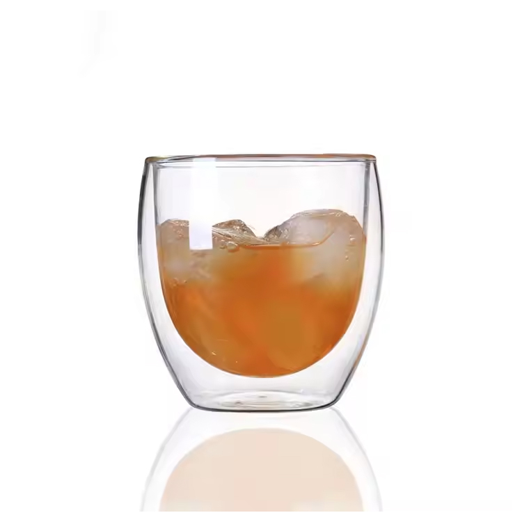 Double Wall Glasses Set of 4 Pcs Insulated Whiskey Glass