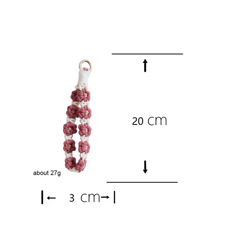 Flower Woven Mobile Phone Pendant Bag Charm Creative Gift