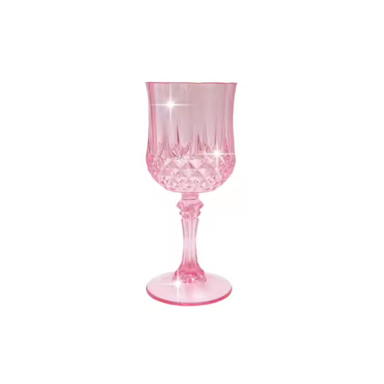 Grand Event Party Supplies Pink Vintage Plastic Goblets