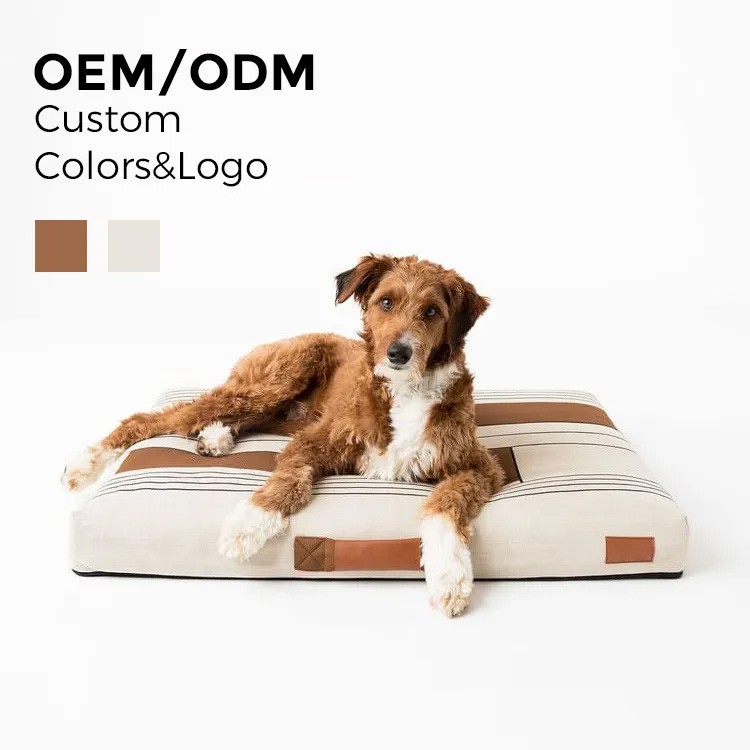 Handle Durable Scratch Resistant Waterproof Dog Mattress Bed