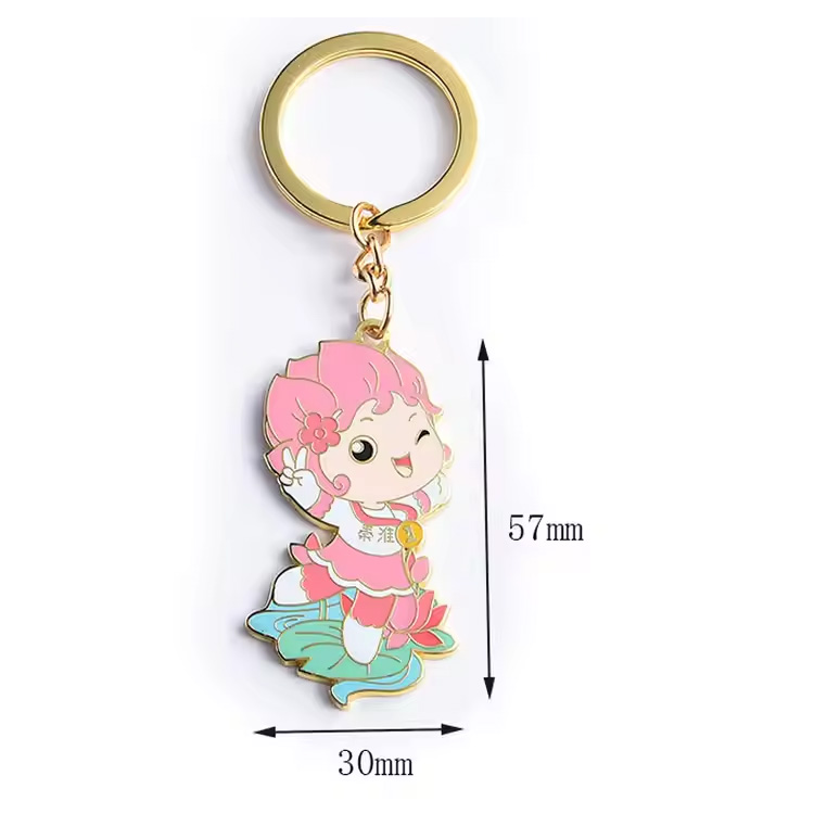 High Quality Wholesales Custom logo Metal Gold Keychains