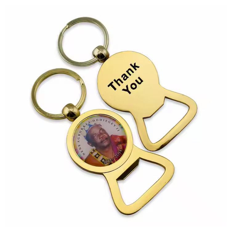 logo Metal Custom Keyholder Key Ring Beer Key Chain
