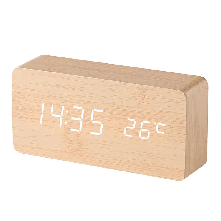 Low Price Display USB Wood Led Digital Table Clock