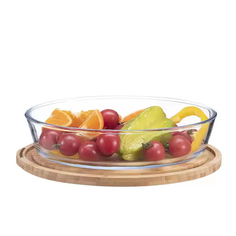 Microwave Oven Safe Glass Plate Cookware Tray Baking Pan