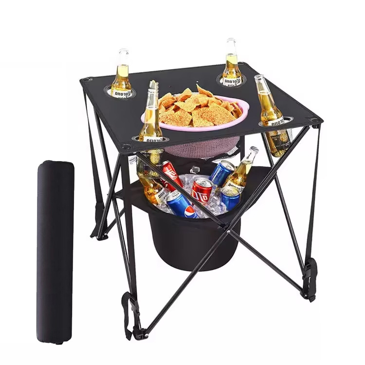 Modern Portable Iron Folding Table for Outdoor Home Bar