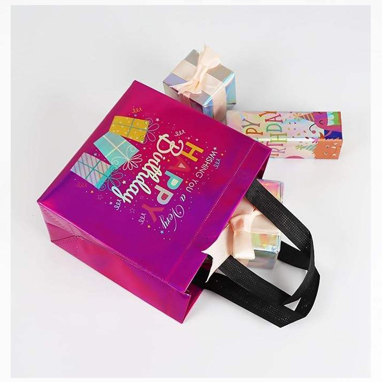Multi-Size Color-Coordinated Non-Woven Birthday Bags