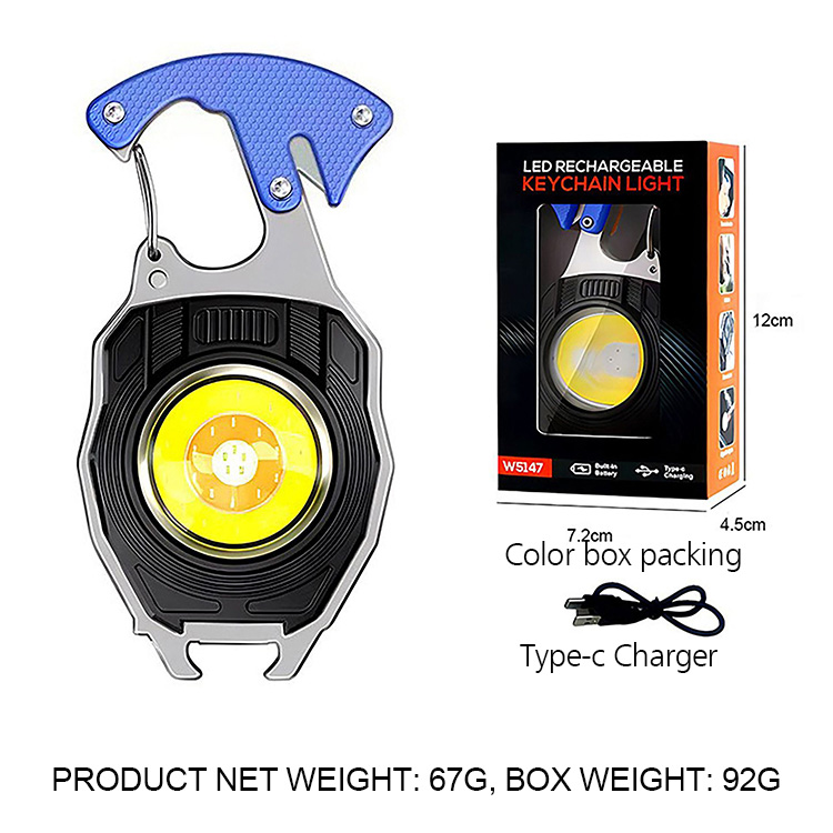 Multifunctional Portable Mini LED Flashlight Keychain Light