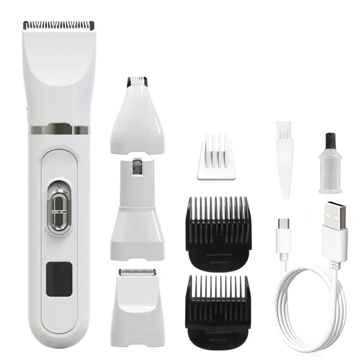 New 4 in 1 Grooming Kit Low Noise Pet Hair Trimmer Dog Shaver