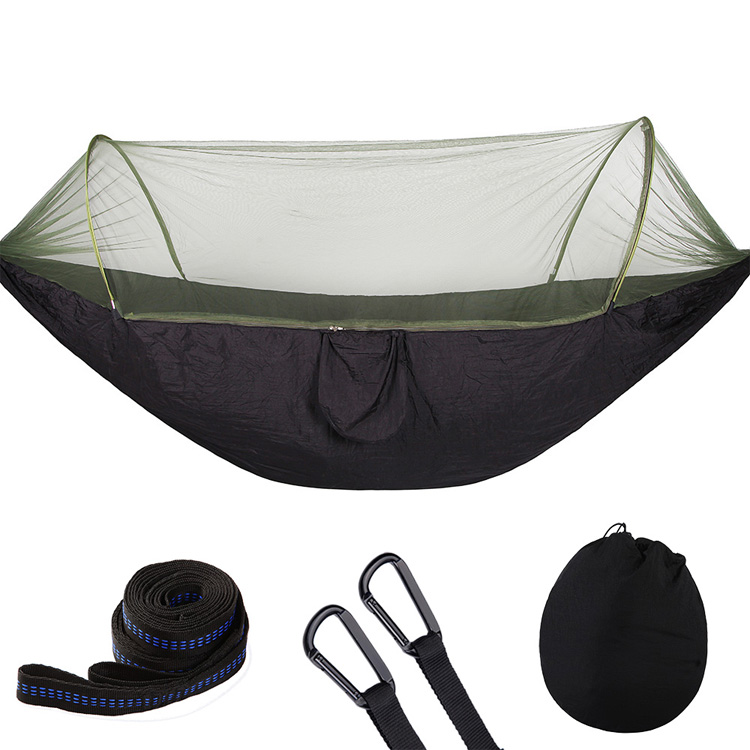 Nylon Cloth Camping Hammock Fully Automatic Quick Open