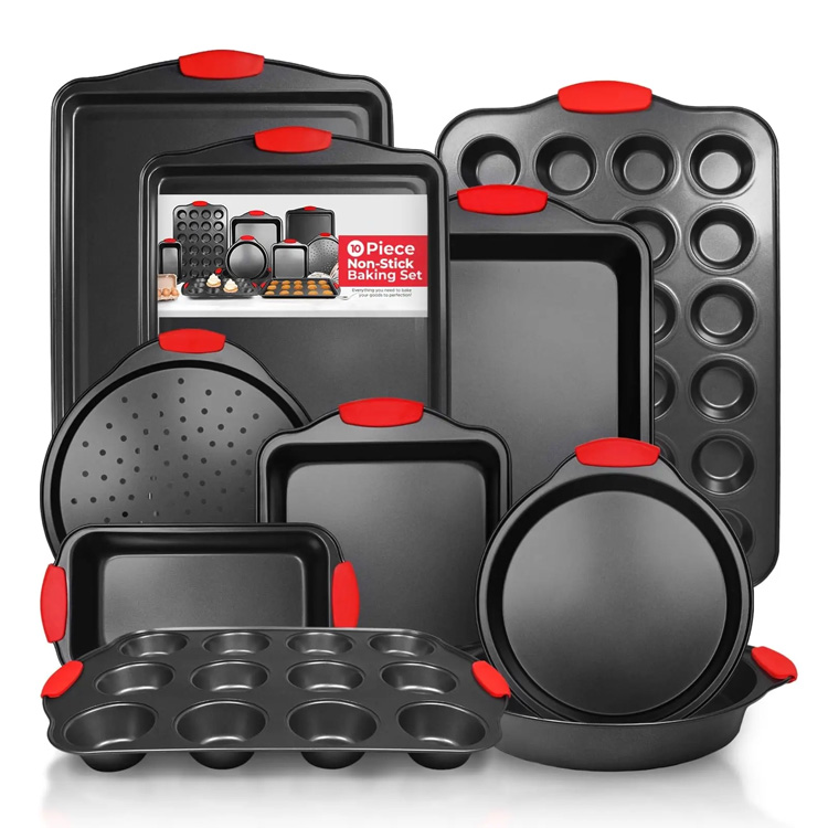 Oven Bakeware Non-Stick Carbon Steel 10pcs Bakeware Set