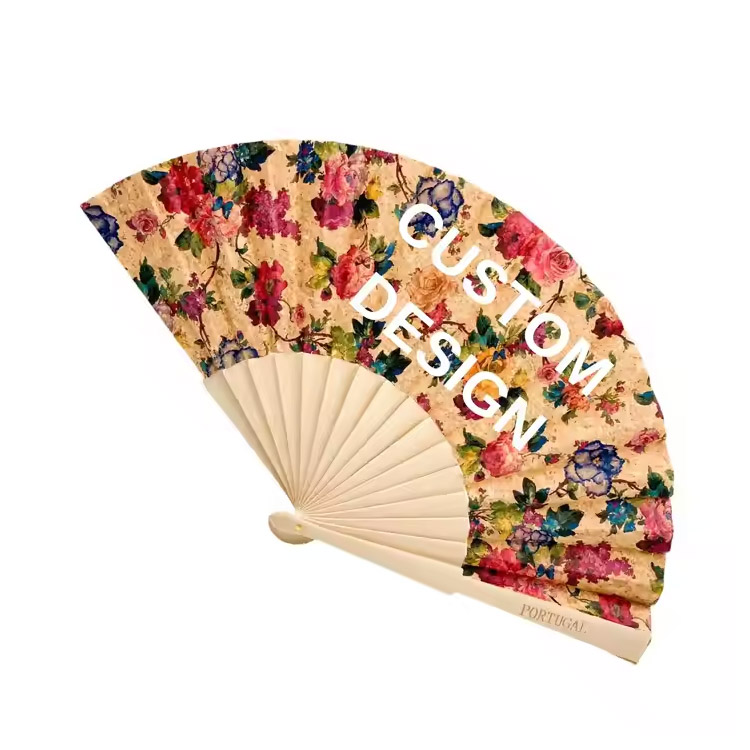 Personalised Printed Bamboo Wooden Folding Hand Fan