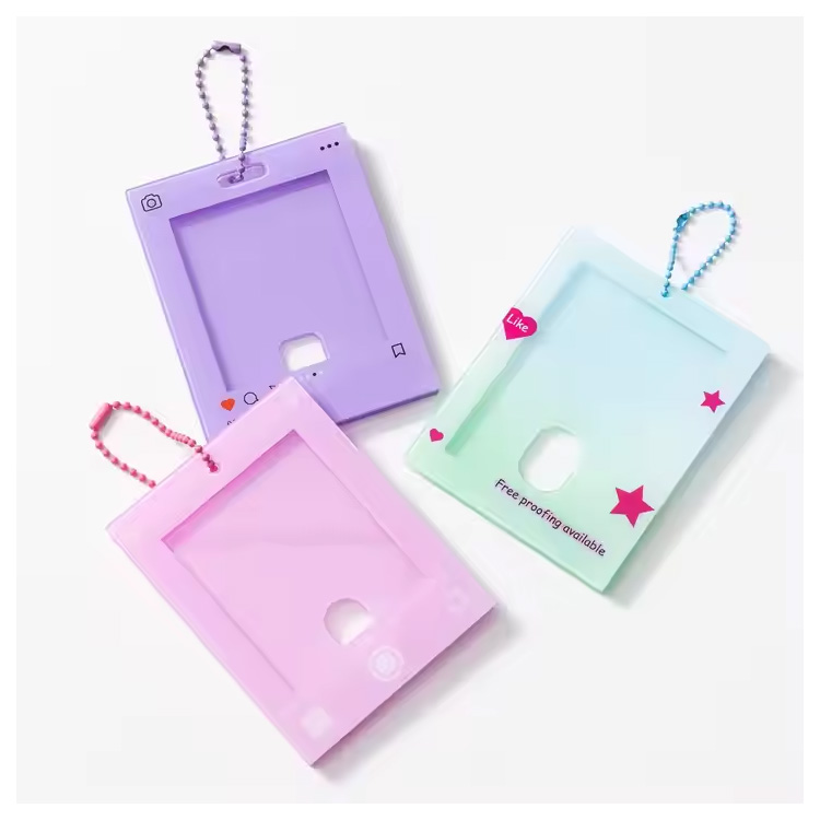 Photo Holder and Keychain Transparent Picture Frame Gift
