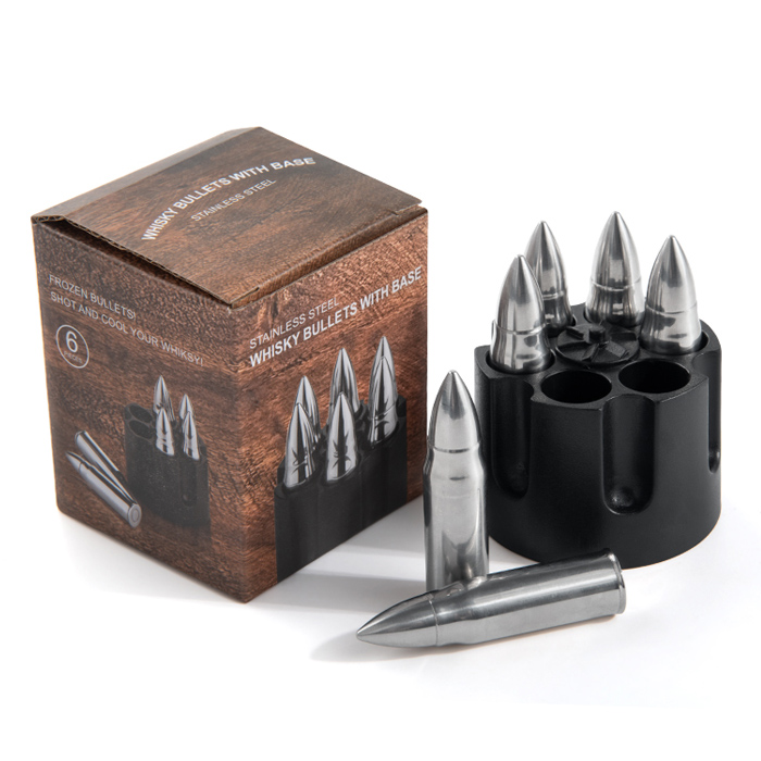 Premium Bullet Shape Stainless Steel Whiskey Stone
