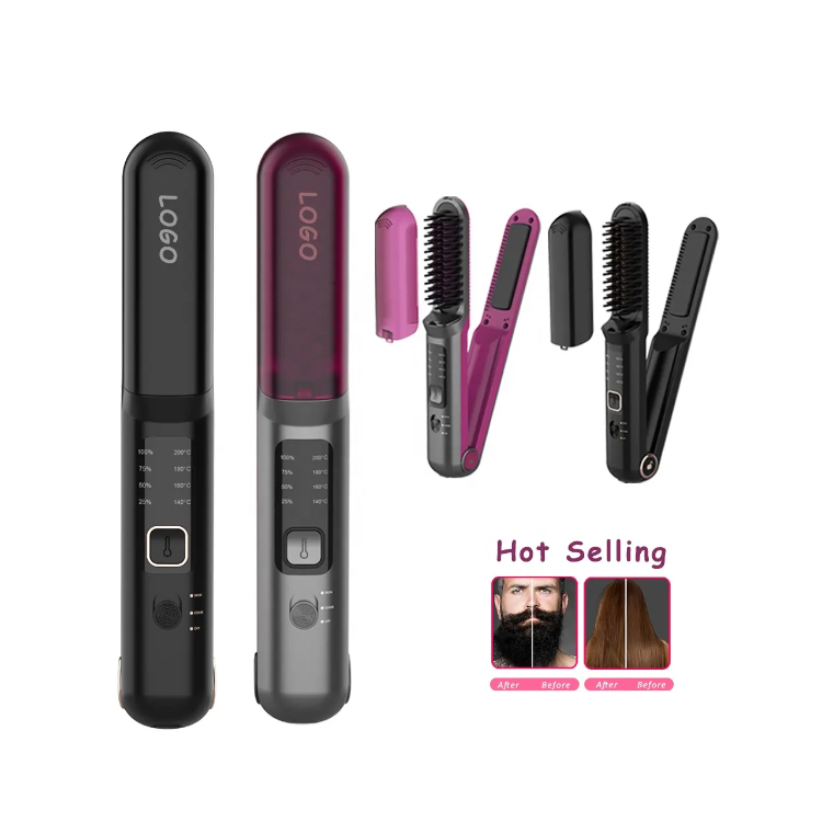 Professional Portable Heat Cordless Hair Straightening Comb