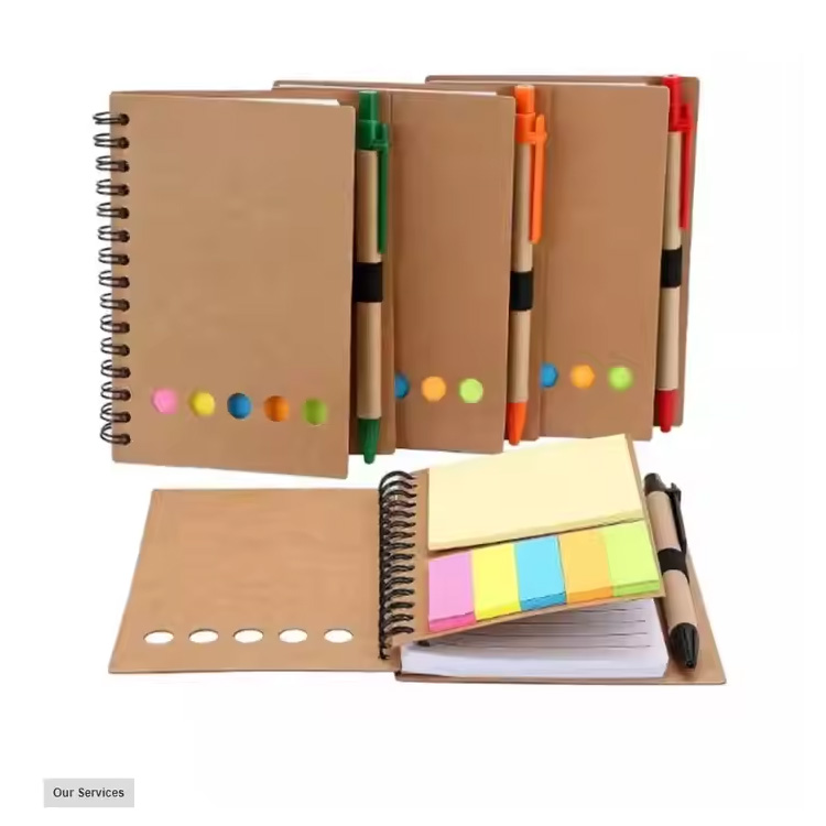 Promotional Customized Design Spiral Notebook With Pen