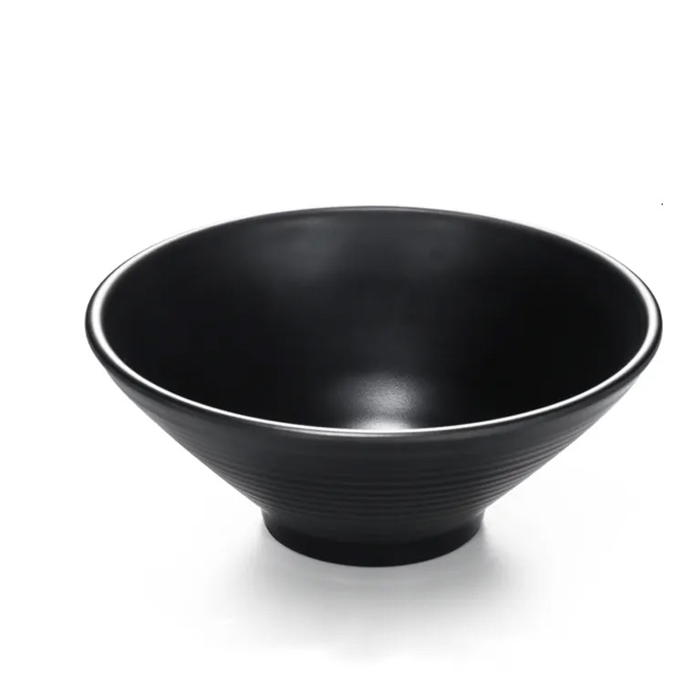 Restaurant A5 High Quality Matte Black Melamine Ramen Bowl