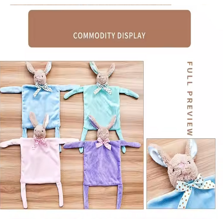 Soft Plush Baby Comforter Infant Animal Security Blanket