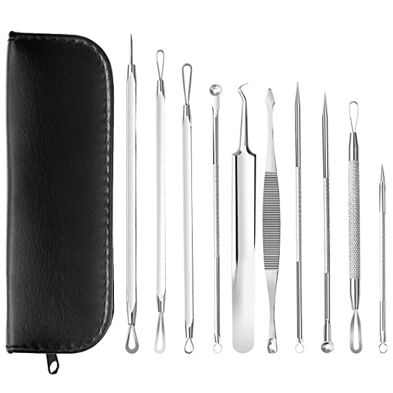 Stainless Steel Pimple Popper Blackhead Remover Tool Kit
