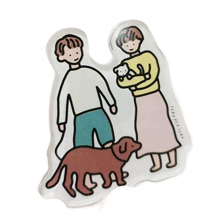 Transparency Creative Acrylic Refrigerator Magnetic Stickers