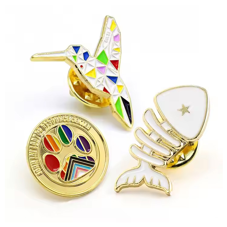 Wholesale Custom Kpop Anime Metal Crafts Glitter Pearl Enamel