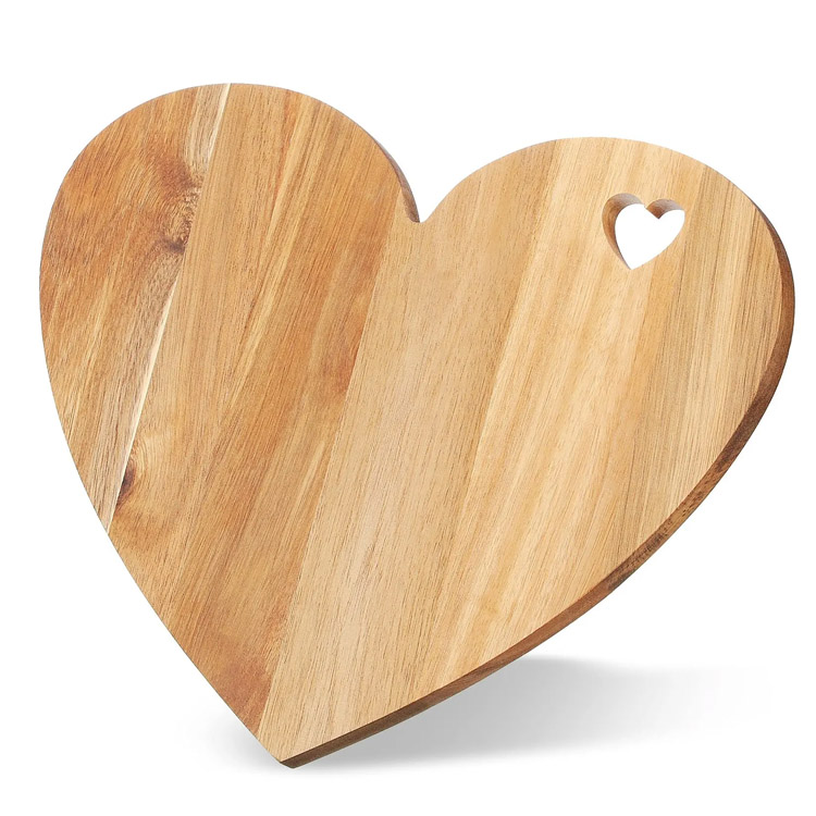 Wood love Shaped Cheese Deli Board Cutting Board Wood