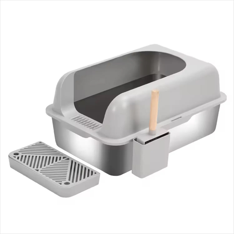 XL Large Enclosed Kitty Clean Stainless Steel Cat Litter Box